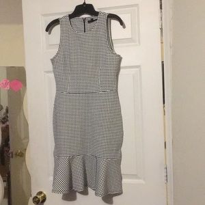 Black & white checkered dress